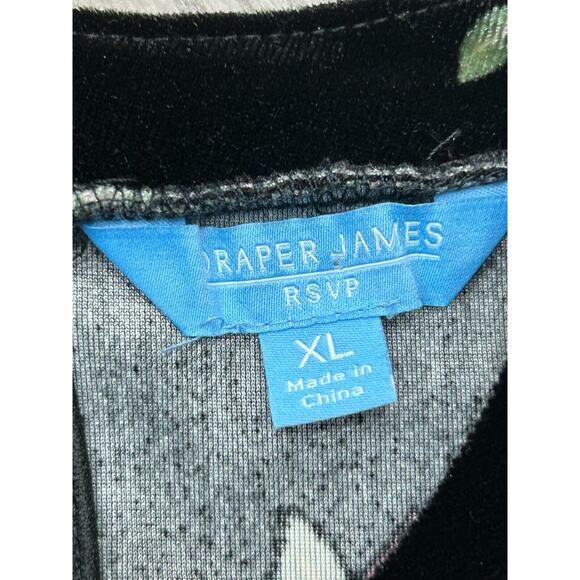 Draper James Women's Floral Velvet Shift Dress in Poinsettia Red Black Size XL - Picture 8 of 13